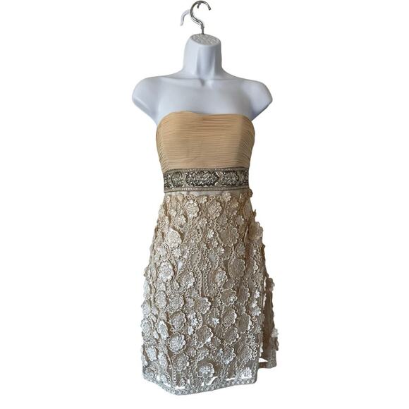 Sue Wong Dresses & Skirts - Sue Wong Beaded Babydoll 3D Floral Dress Convertible Adjustable Prom Wedding 4